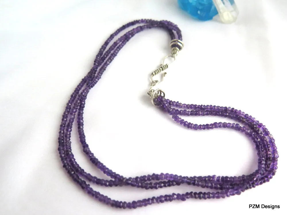 Multiple Strand Amethyst Necklace