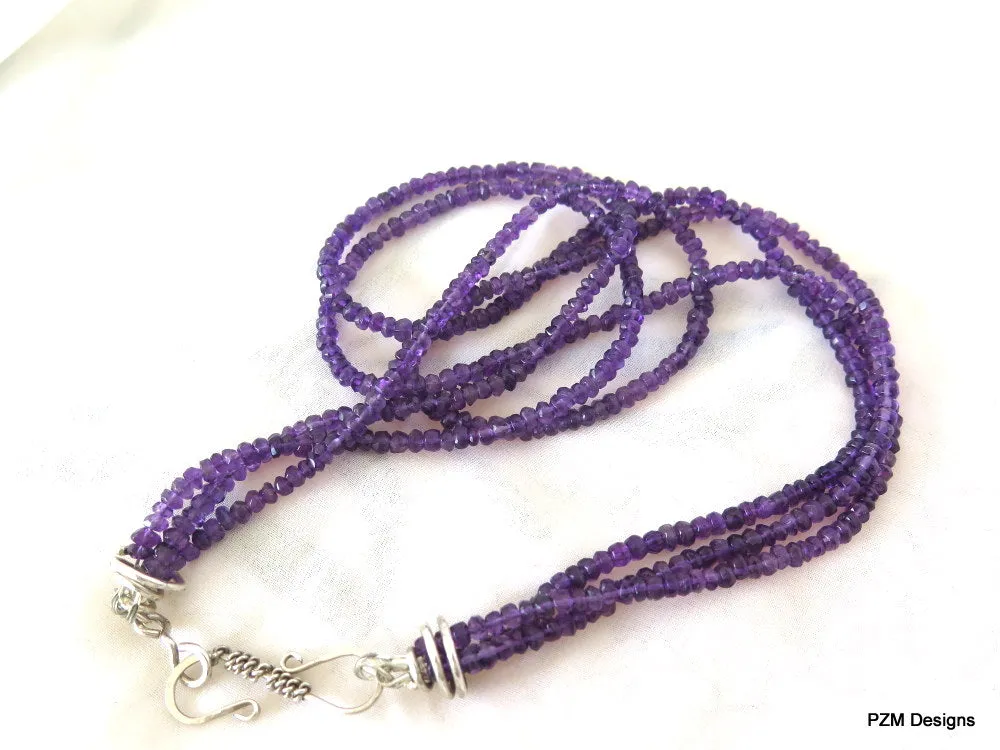 Multiple Strand Amethyst Necklace