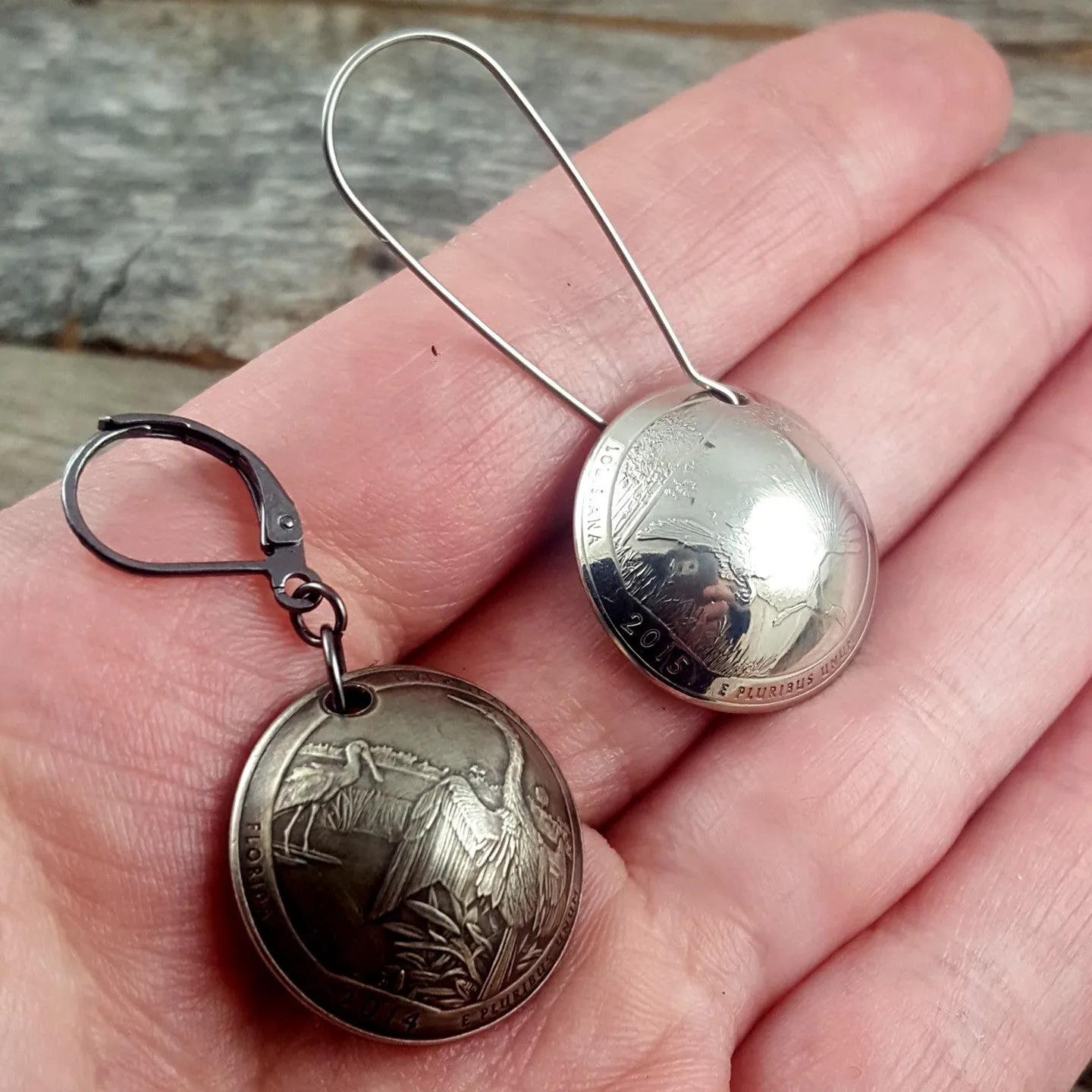 National Park Quarter Domed Coin Earrings