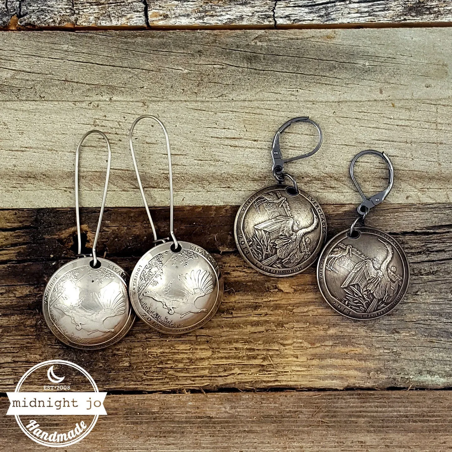 National Park Quarter Domed Coin Earrings