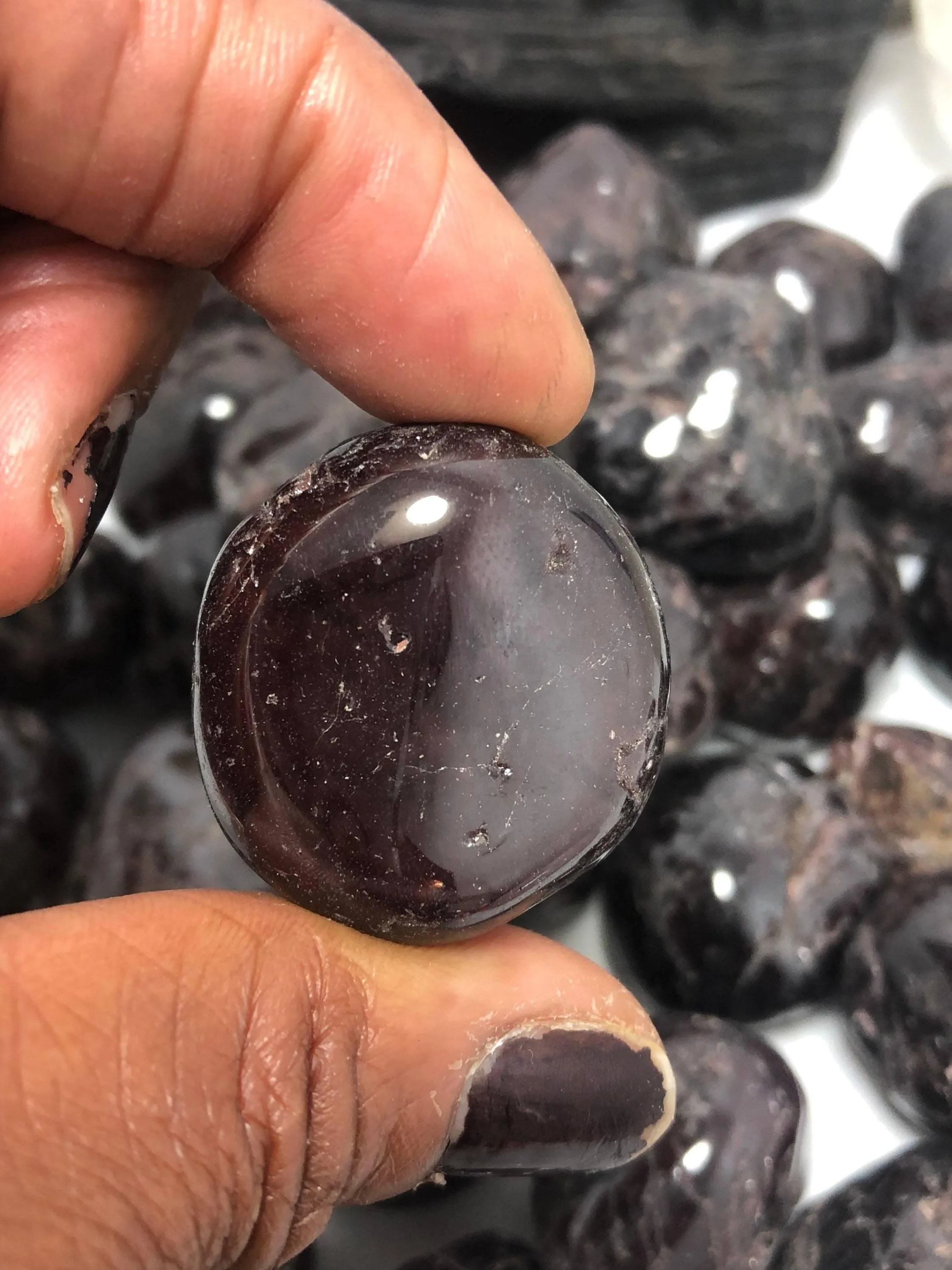 Natural Garnet Crystal Polished Tumble Stone