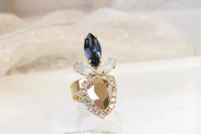 Navy Blue Rebeka Ring