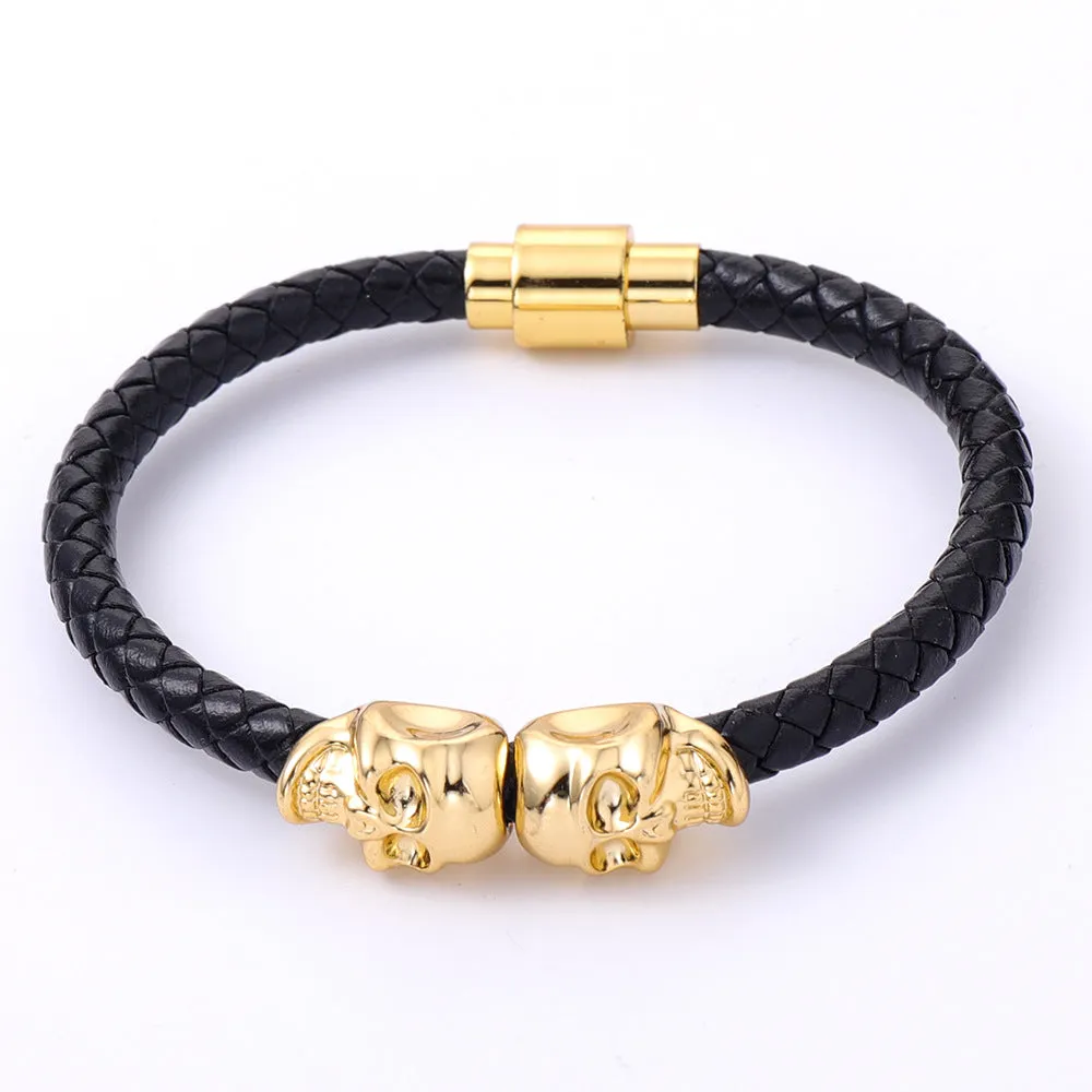 New Men's Ghost Head Bracelet Punk  Skull Bracelet