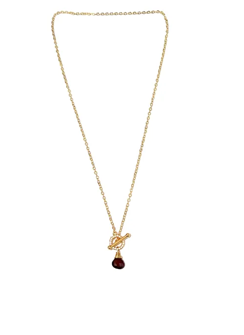 Olivia Garnet CZ Necklace