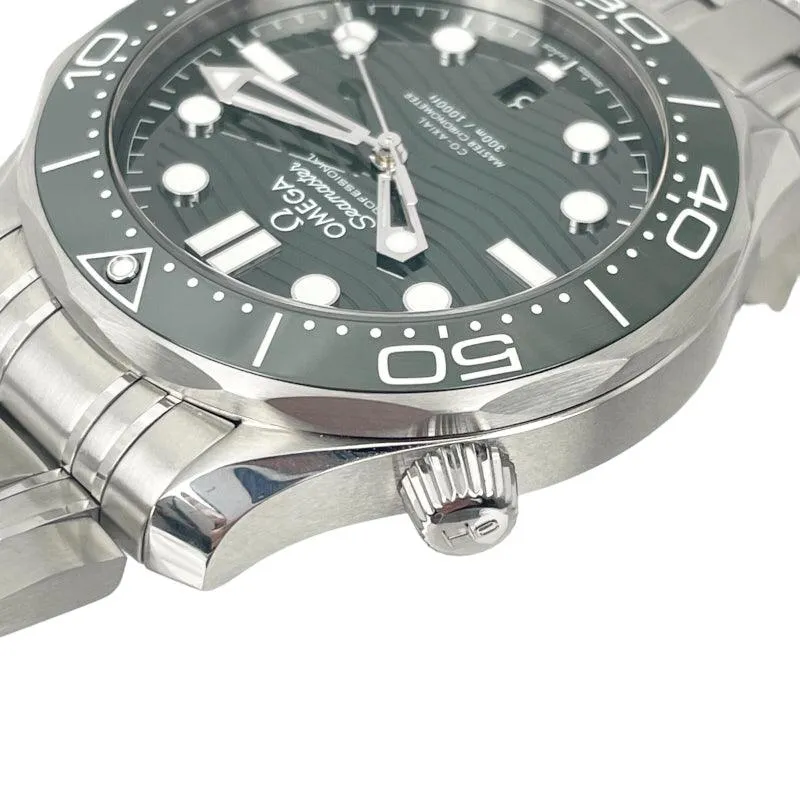 Omega Seamaster Diver 300 Co-Axial Master Chronometer 210.30.42.20.10.001 Green Watch Men's Used