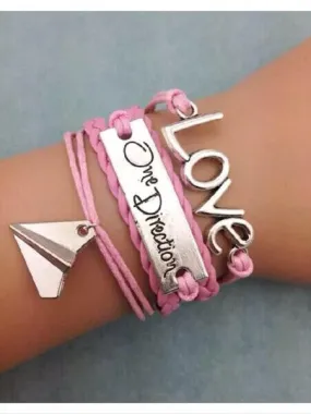 One direction leather style bracelet