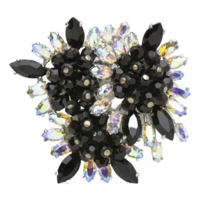 Onyx & Aurora Borealis Brooch by Elsa Schiaparelli