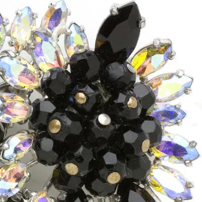 Onyx & Aurora Borealis Brooch by Elsa Schiaparelli