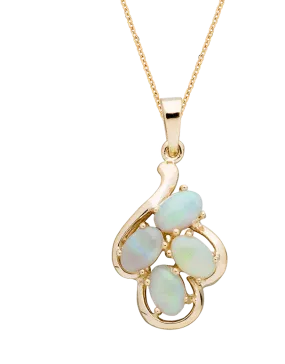 Opal Pendant - 9ct Yellow Gold Solid Pendant - 783349