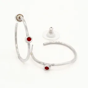 Open Hoops Almandine Garnet