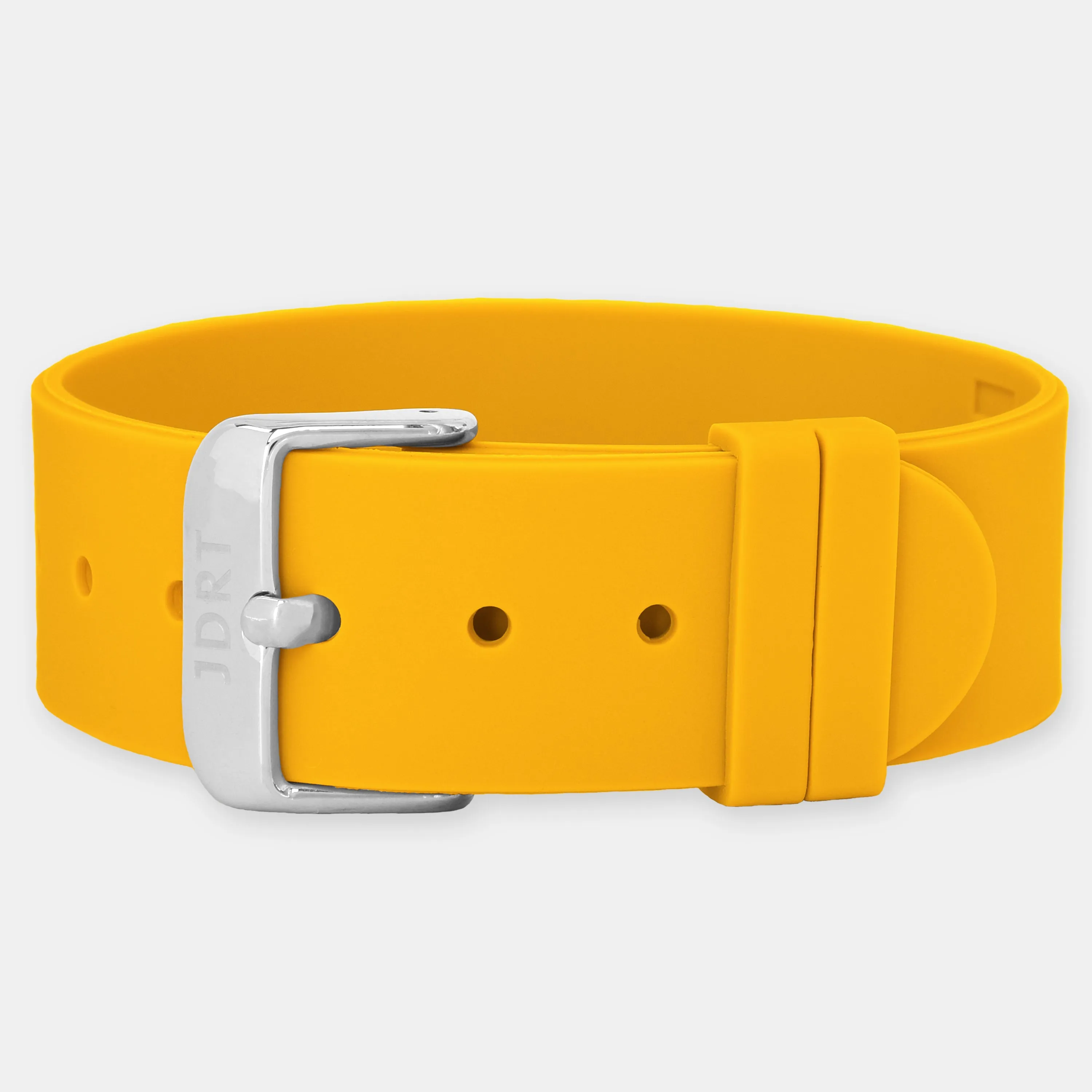 Orange Silicone Strap - Silver Buckle