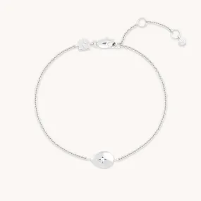 Pear Charm Bracelet in Silver