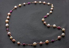 Pearl & Garnet Necklace