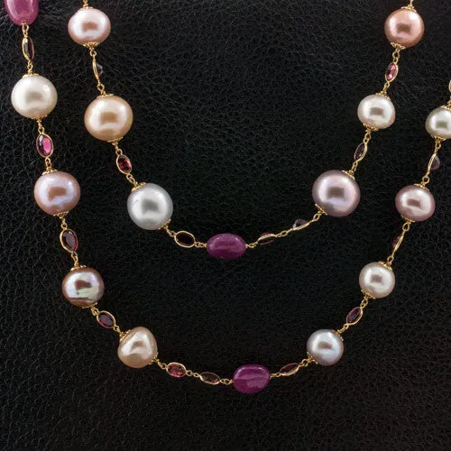 Pearl & Garnet Necklace