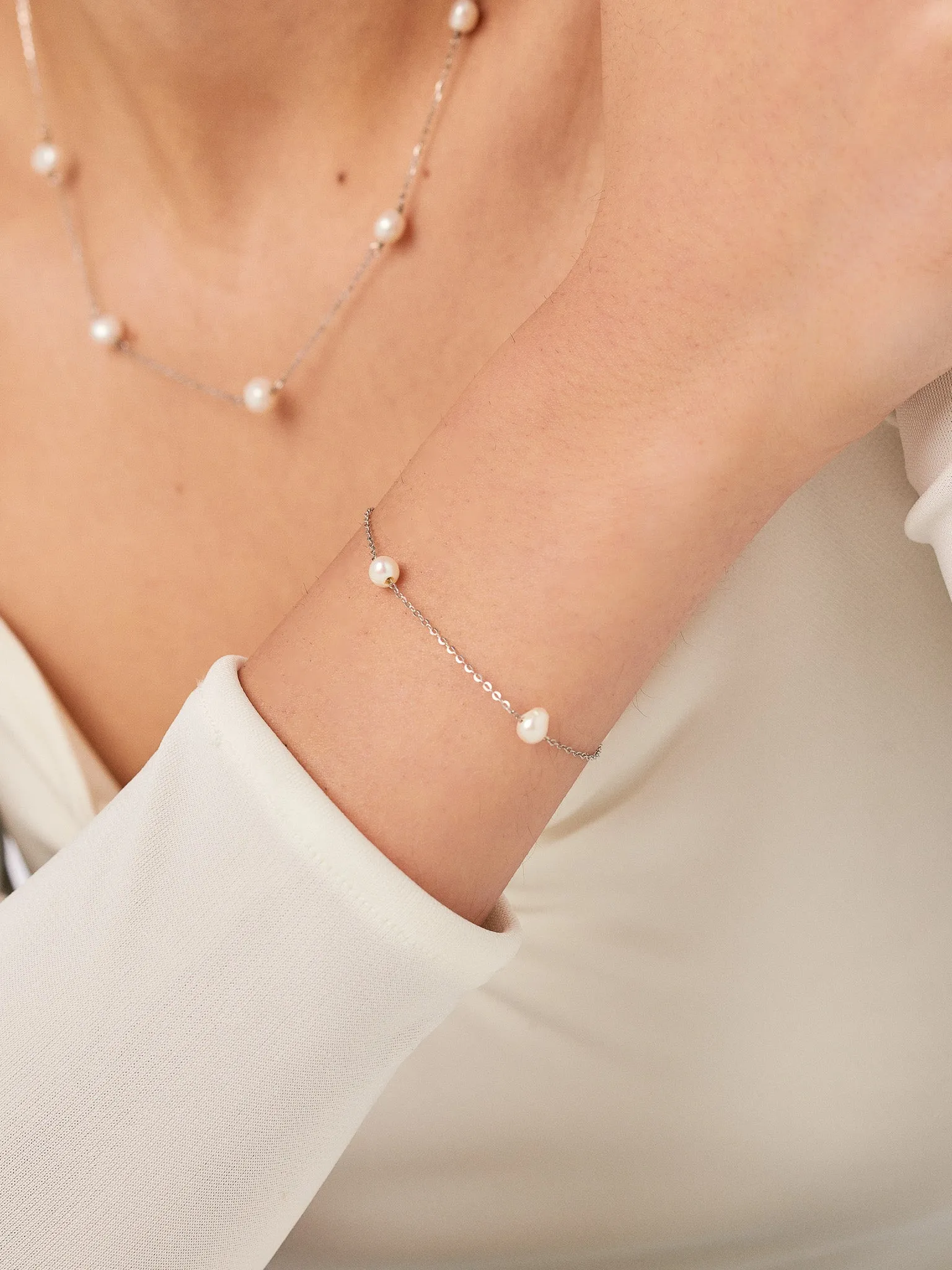 PEARLY Cable Chain Bracelet