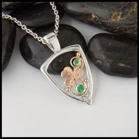 Pendant with Shamrock and Tsavorite