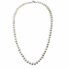 Petite Pearl Single Strand Necklace | 4.5-5mm Natural White Freshwater Cultured | Her First Pearl Necklace