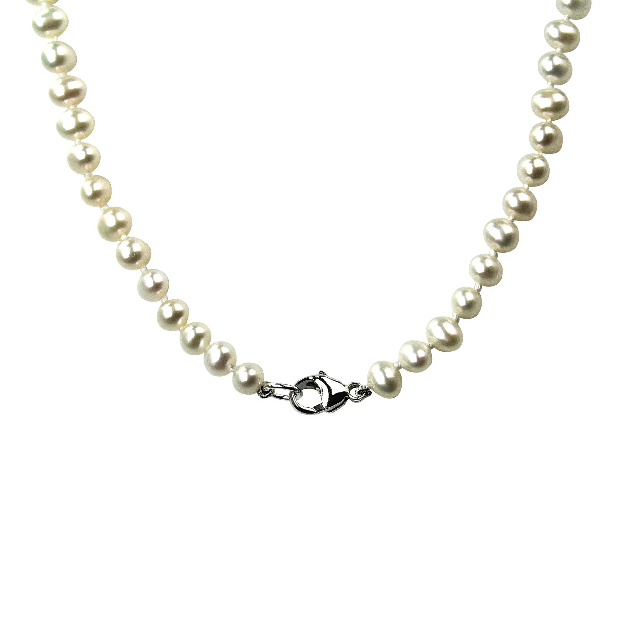 Petite Pearl Single Strand Necklace | 4.5-5mm Natural White Freshwater Cultured | Her First Pearl Necklace