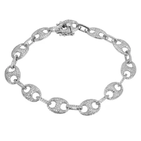 Pig Nose Link Diamond Bracelet