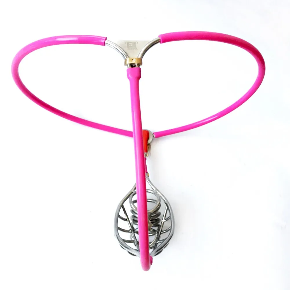 Pink Outdoor Wear Male Chastity Belt