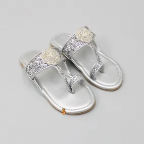 Pre Order: Shimmery Toe Ring Kolhapuri Flats