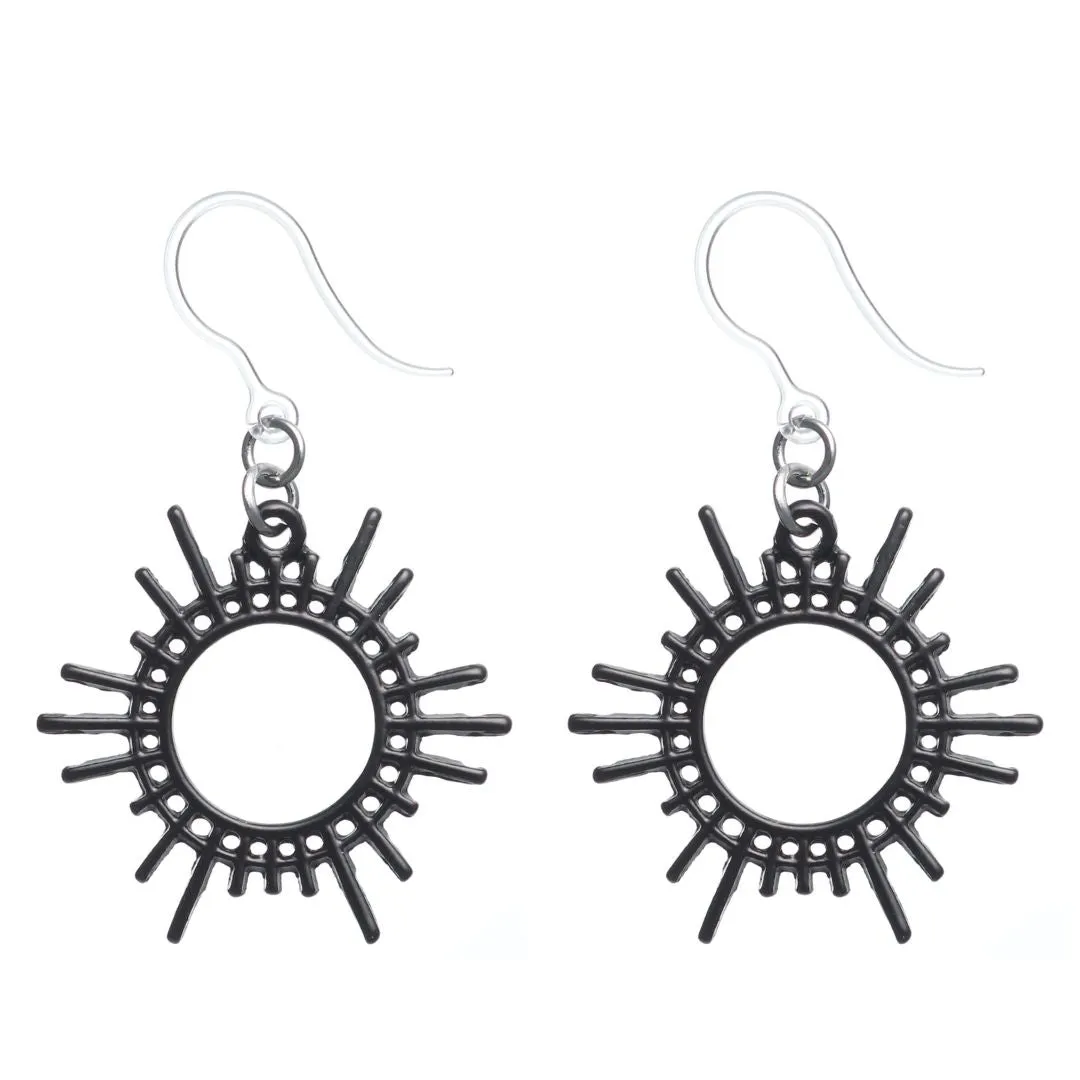 Punk Sun Dangles Hypoallergenic Earrings for Sensitive Ears Made with Plastic Posts