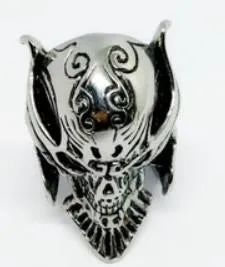 R175 Stainless Steel Lion Mask Biker Ring