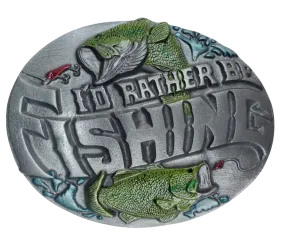 Rather be Fishing Belt Buckle