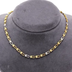 Real Gold GZTF 2 Color Hardware Solid Chain Necklace YW-4566 (50 C.M) CH1255