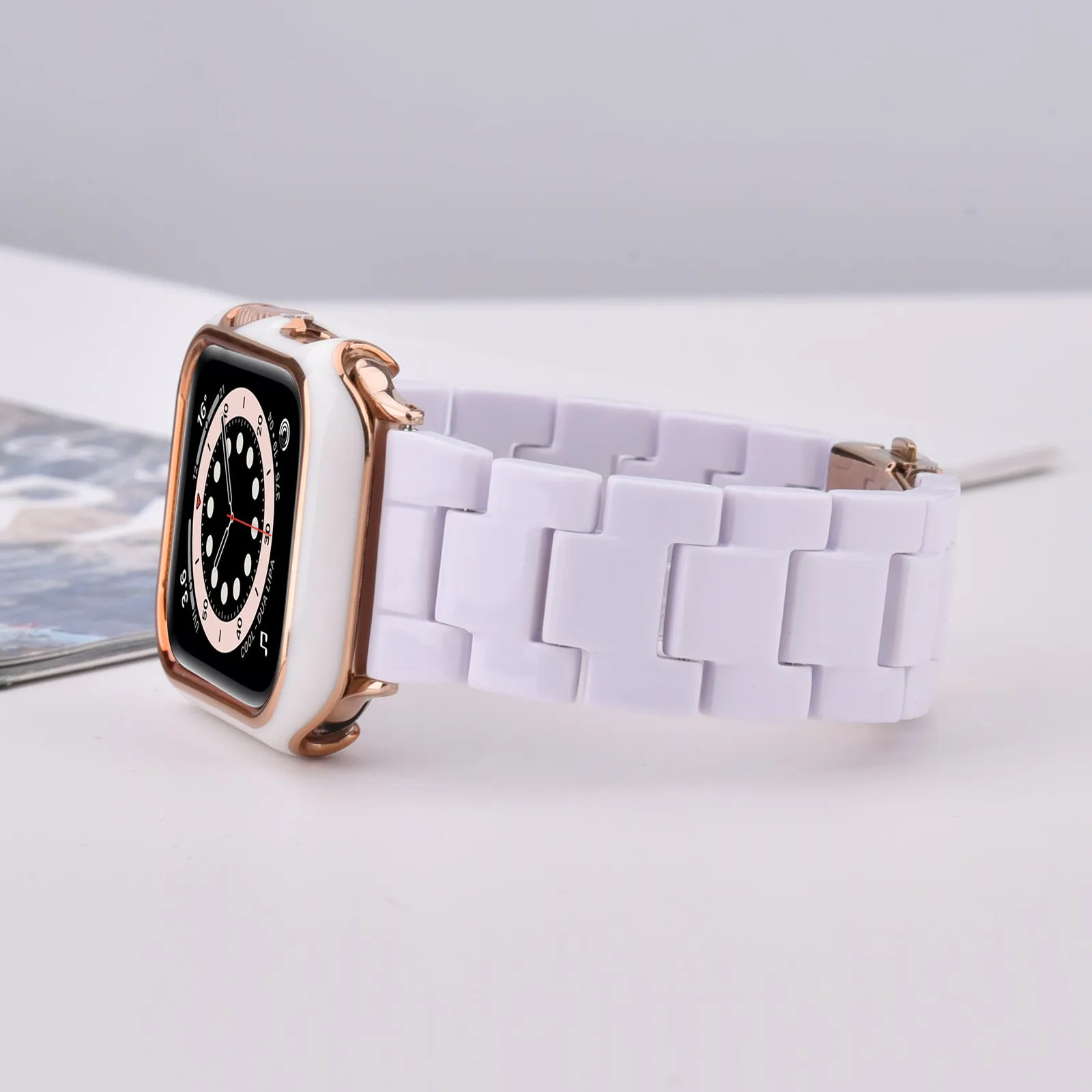 Resin Band with Bumper Case for Apple Watch 40mm & 44mm