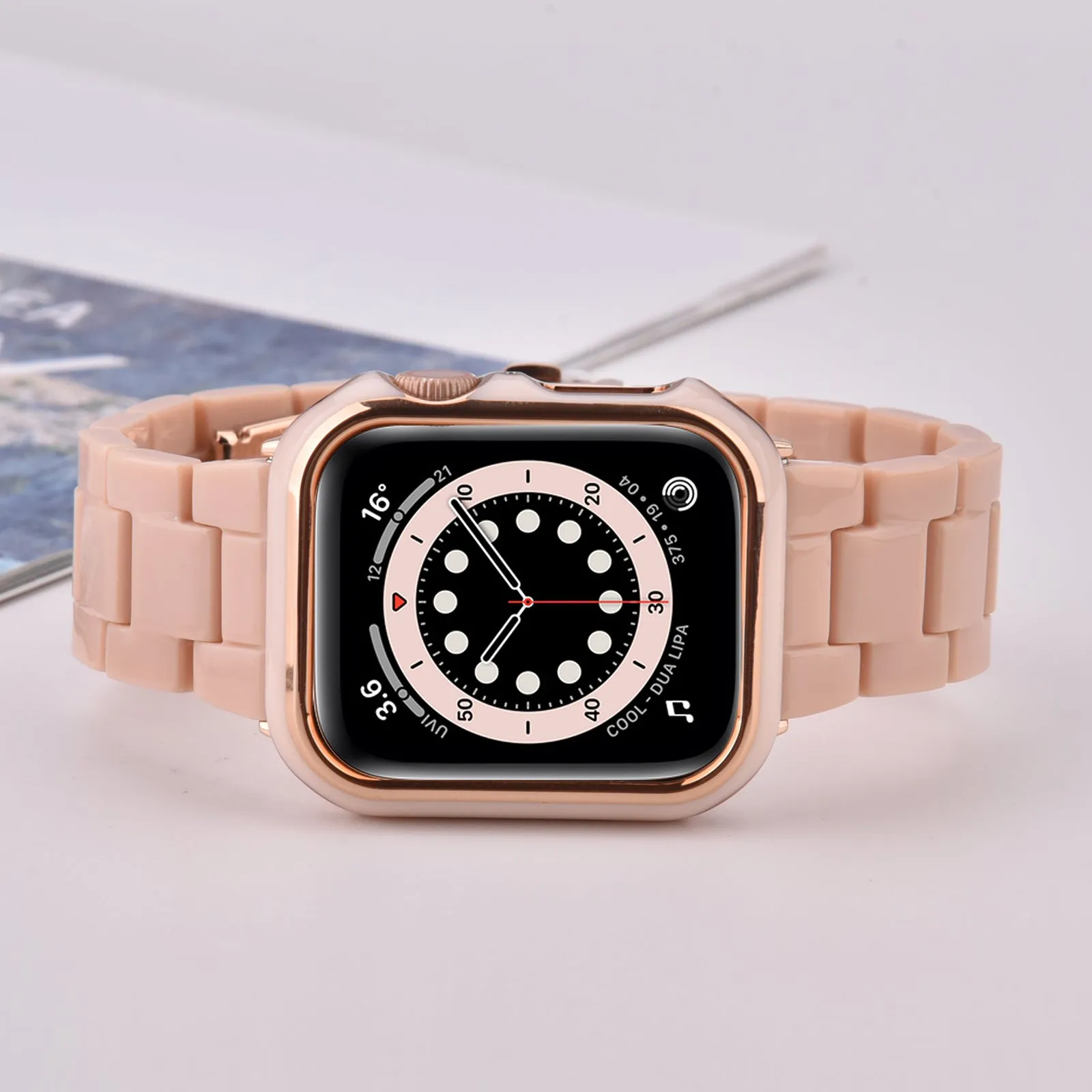 Resin Band with Bumper Case for Apple Watch 40mm & 44mm