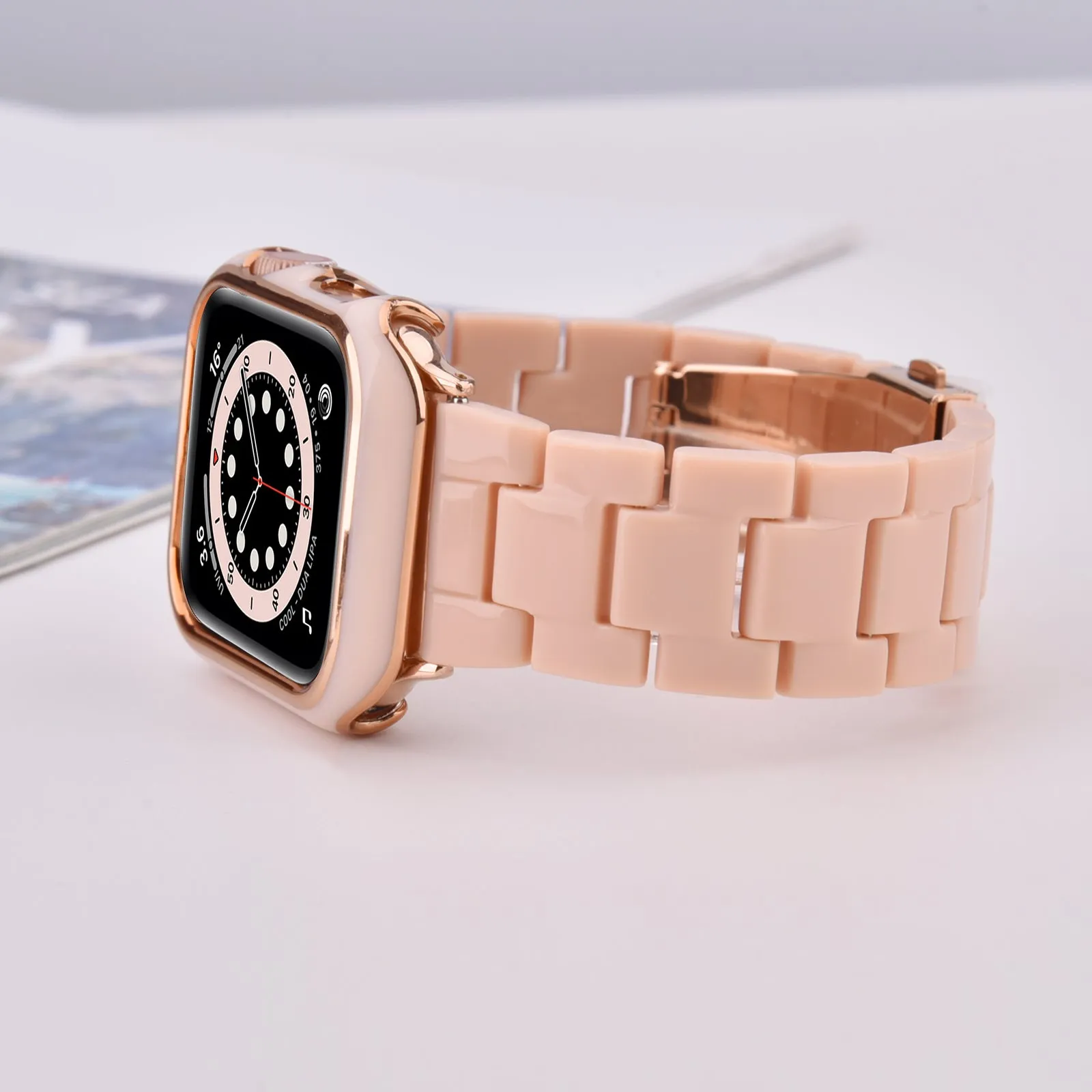 Resin Band with Bumper Case for Apple Watch 40mm & 44mm