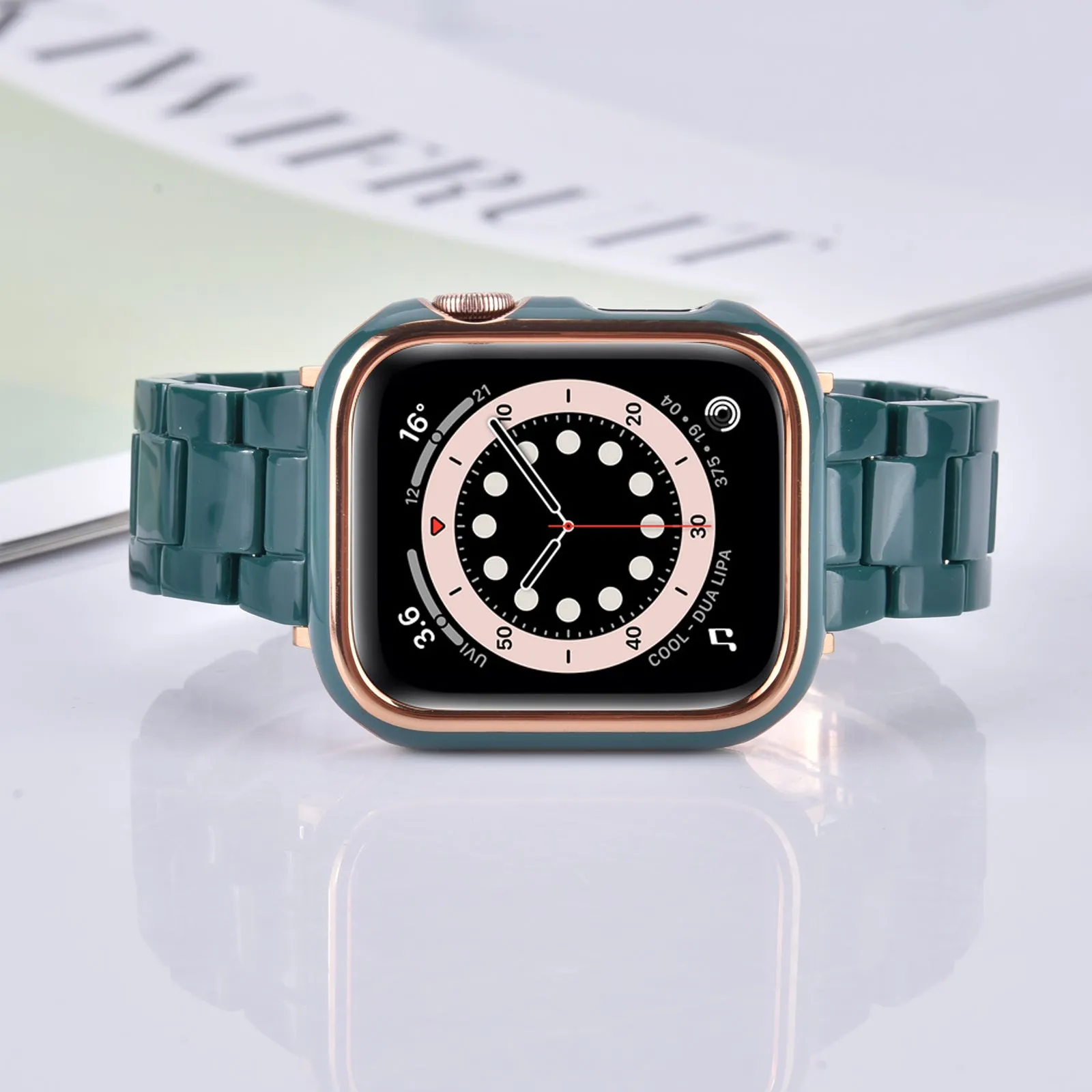 Resin Band with Bumper Case for Apple Watch 40mm & 44mm