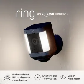 RING Spotlight Cam Plus Battery Full HD 1080p WiFi Security Camera - Black