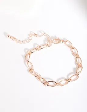 Rose Gold Open Link Bracelet