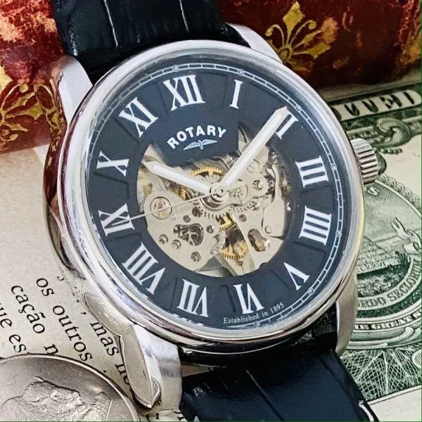 Rotary Skeleton Automatic Men's Women's Luxury