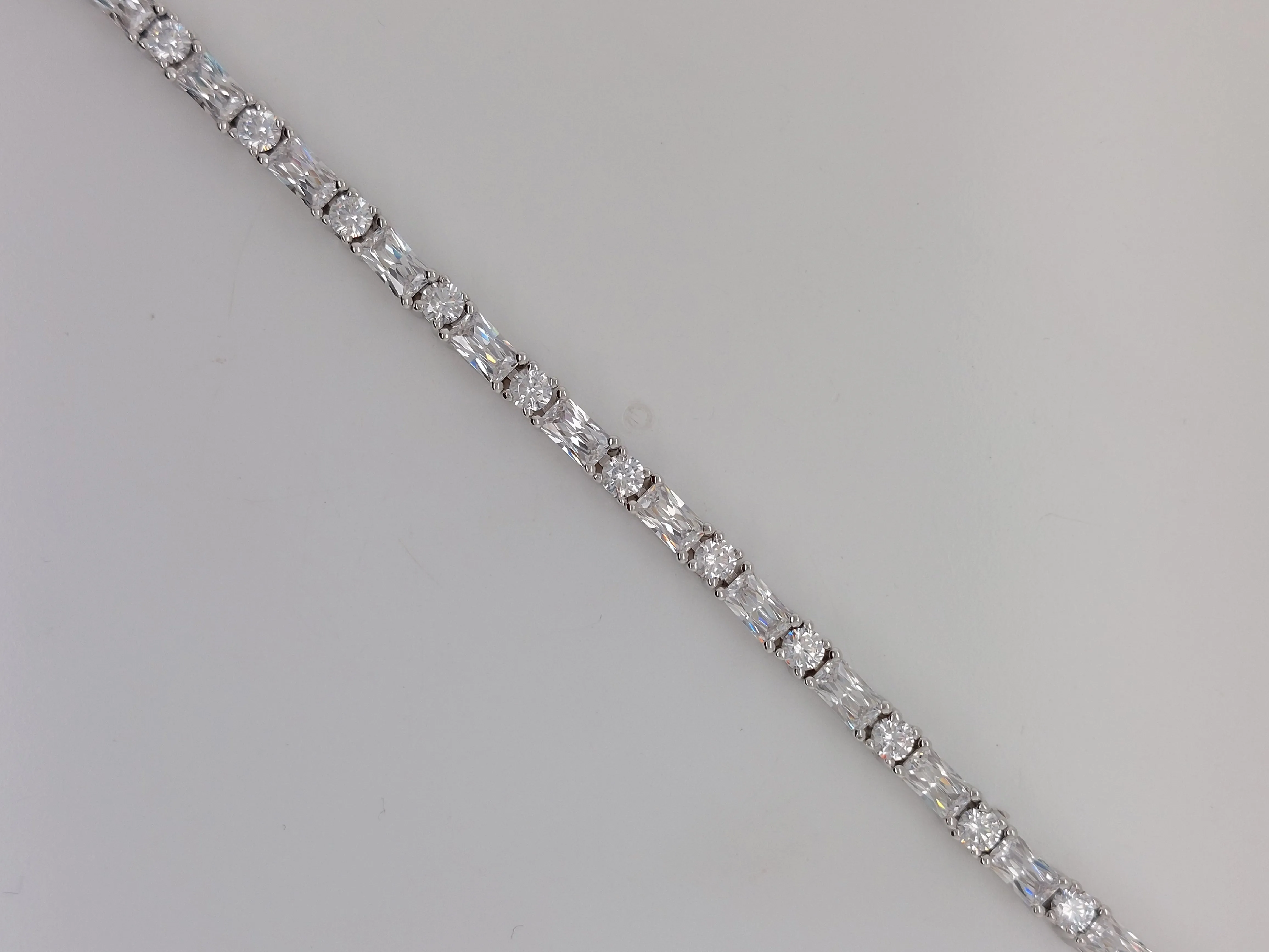 Round & Baguette Tennis Bracelet