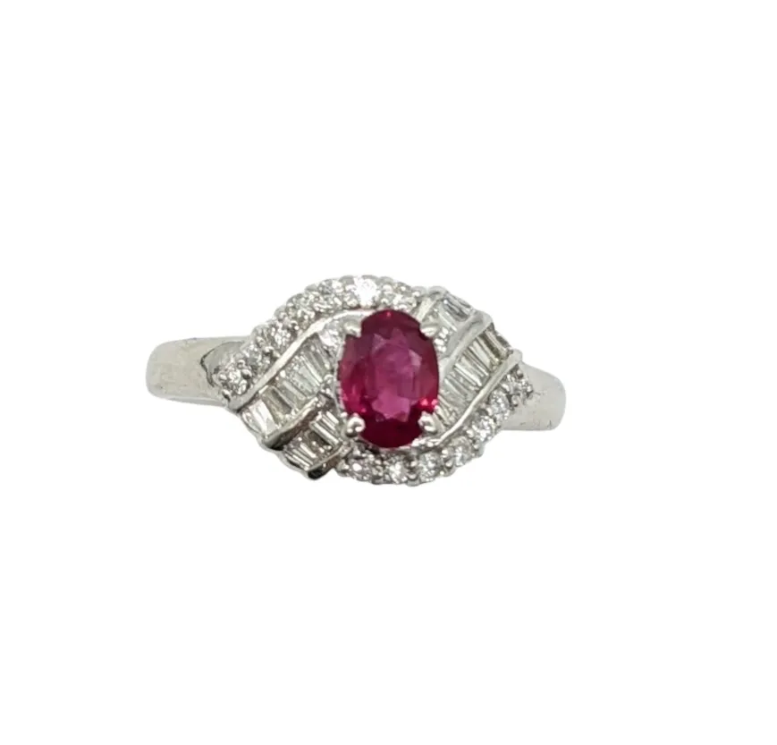 Ruby and Diamond Ladies Fashion Ring