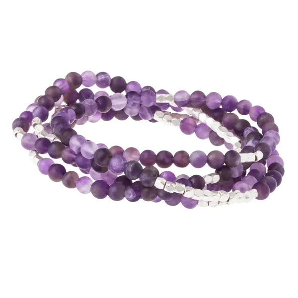 Scout Curated Wears - Stone Wrap Bracelet/Necklace - Amethyst - Stone Of Protection