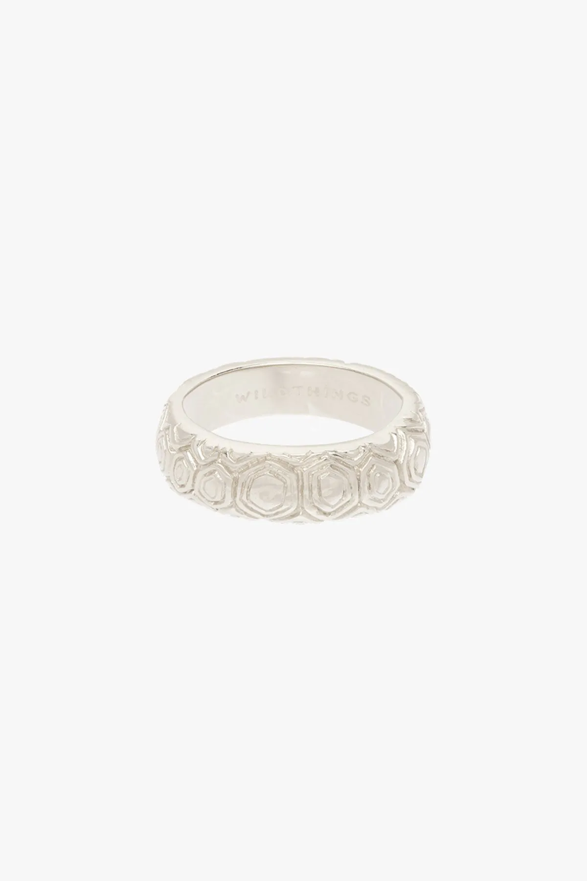 Sea turtle pattern ring silver