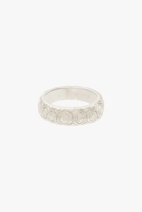 Sea turtle pattern ring silver