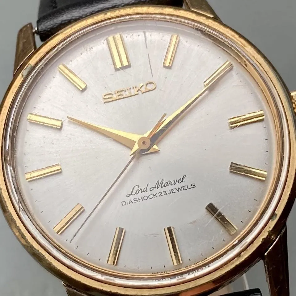 Seiko Wristwatch Lord Marvel Antique 1976 Hand Winding 34mm Vintage Watch Male