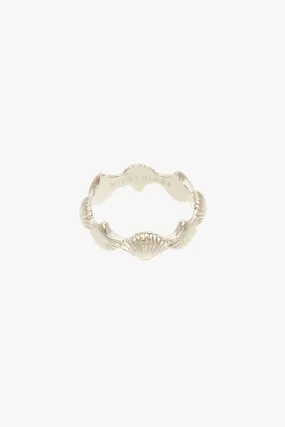 Shell pinky ring silver