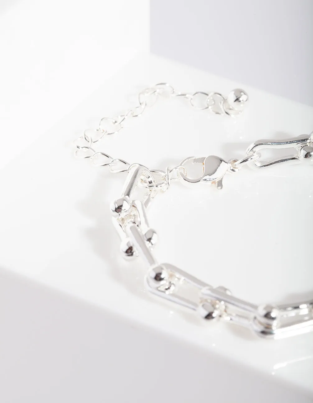 Silver Open Chain Bracelet