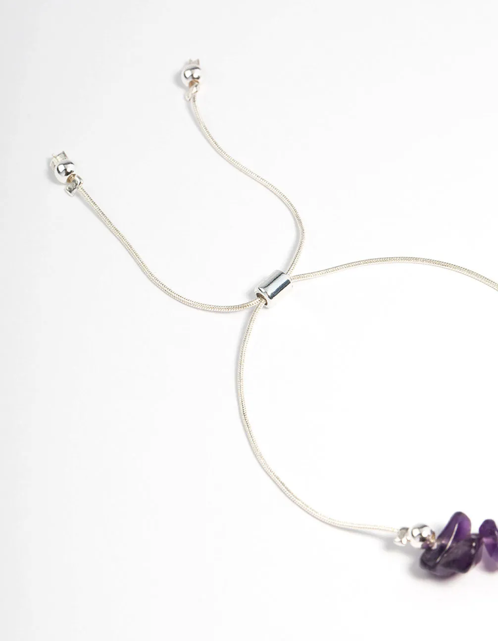 Silver Plated Amethyst Toggle Bracelet