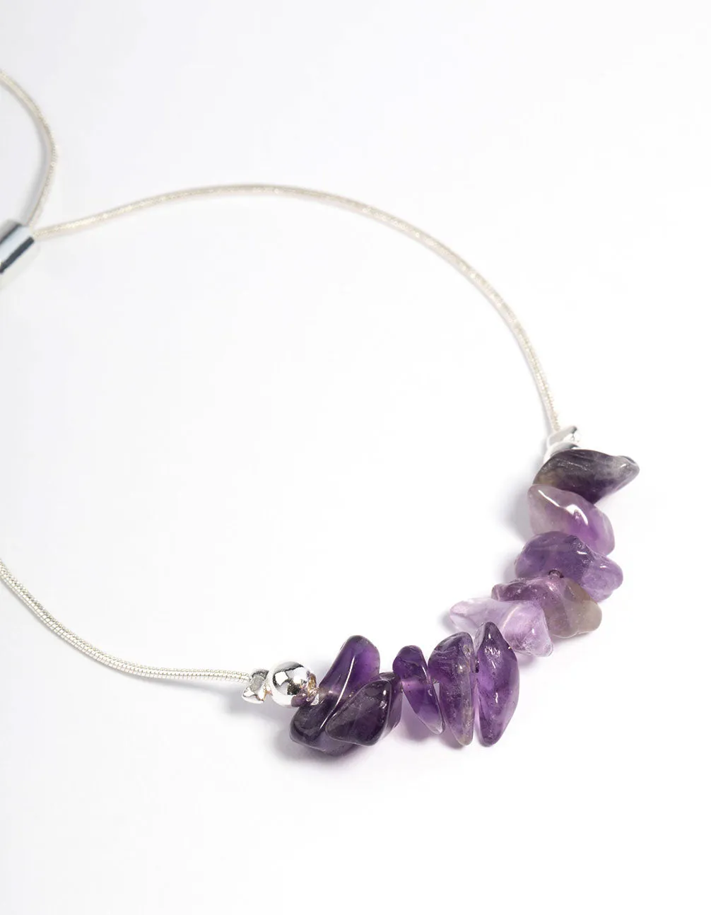 Silver Plated Amethyst Toggle Bracelet