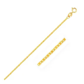 Size: 10'' - 10k Yellow Gold Mariner Link Anklet 1.2mm