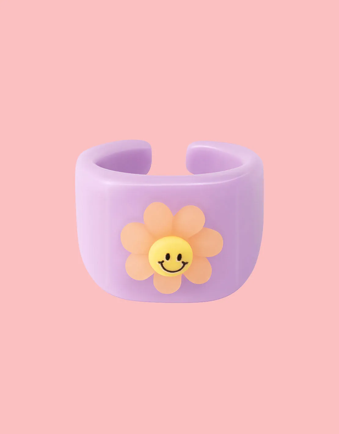 Smiley flower candy ring