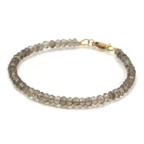 Smokey Quartz Bracelet with Gold Filled Lobster Clasp