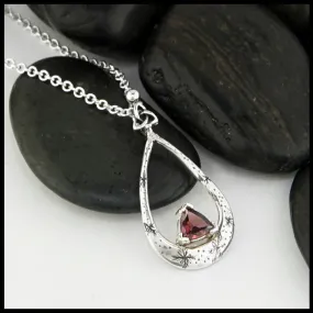 Snowflake Rhodolite Garnet Pendant